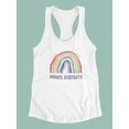 thumbnail image 3 of Radiate Positivity Rainbow Racerback Tank Women -Smartprints Designs, Female Large, 3 of 4