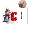 thumbnail image 6 of Mivyn Snowman Christmas Ornaments,3" Personalized Letter Ornaments for Christmas Tree, 2D Initial Ornament, Letter Ornament for DIY Hanging Xmas Decor, Gift for Family Friends, 6 of 6
