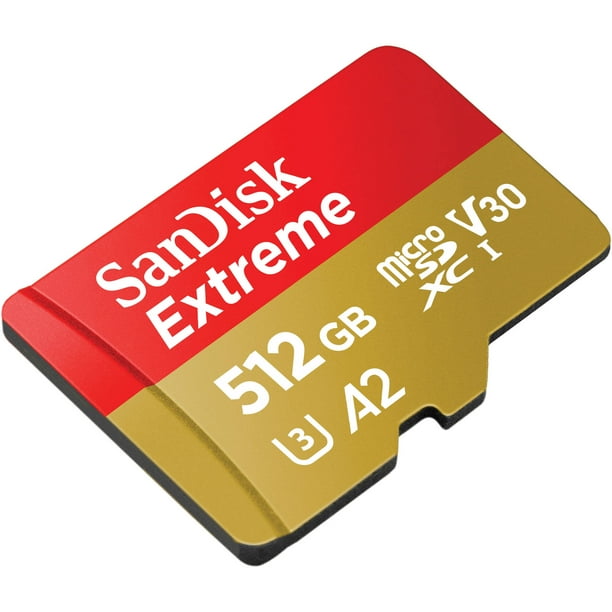 SanDisk Extreme 512GB UHS-I microSDXC Memory Card with SD