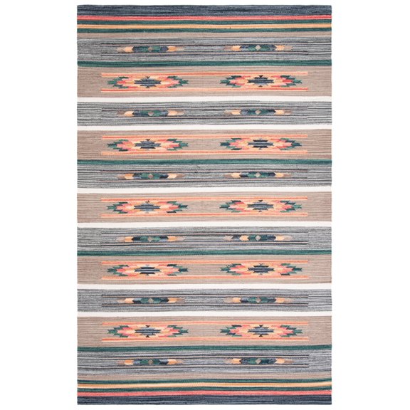 SAFAVIEH Cotton Kilim KLC301F Handmade Grey / Olive Rug