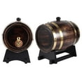 thumbnail image 3 of Seau à Vin Noir Rétro Rayé 3L Whisky Baril Chêne Rouge avec Robinet, 3 of 13