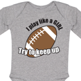 thumbnail image 4 of Inktastic Football - Like a Girl Girls Long Sleeve Baby Bodysuit, 4 of 5