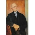 thumbnail image 2 of Modigliani, Amedeo 17x24 Black Ornate Wood Framed with Double Matting Museum Art Print Titled - Seated Man With Orange Background, 2 of 4