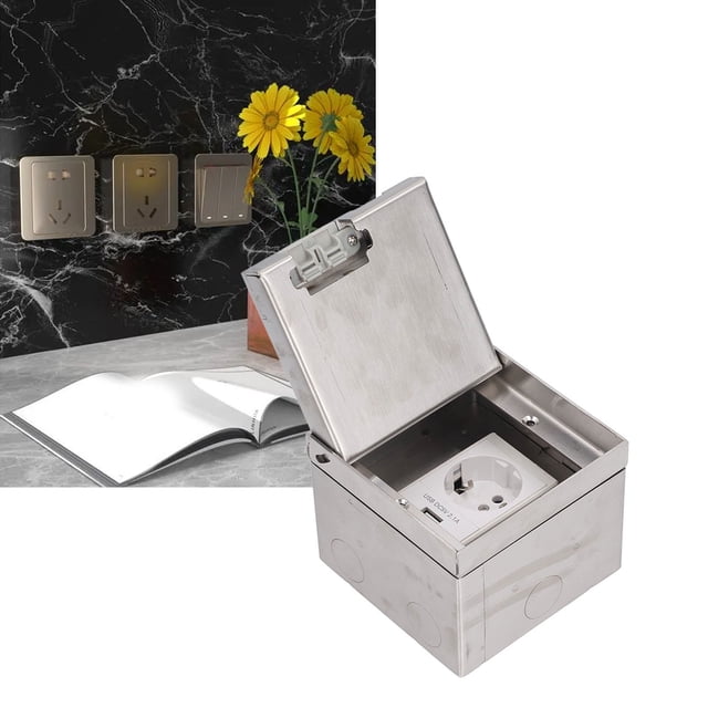 Tomacorriente Oculto Empotrado, 250 V, Buen Enchufe Oculto Empotrado, Resistente Al Agua, Elegante, Seguro, Completamente Sellado Para Enchufe De La UE
