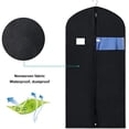 thumbnail image 3 of Bolsa De Traje Con Cremalleras, Protector De Ropa Grueso A Prueba De Polvo Con Cubierta Transparente Para Ropa, Camiseta, Chaqueta, Trajes, Abrigos, 4 Uds., 3 of 7