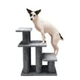 thumbnail image 1 of Furhaven Steady Paws Multi-Step Pet Stairs for High Beds & Sofas - Gray, 3-Step, 1 of 5