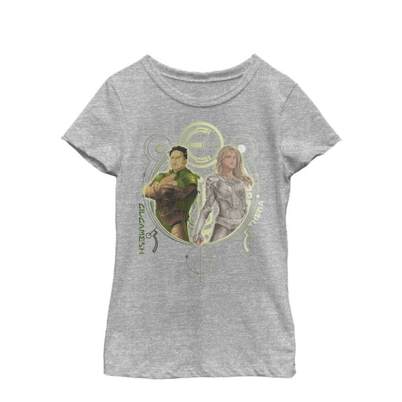 Girl's Marvel Eternals Gilgamesh and Thena Duo Graphic Tee Athletic Heather Large