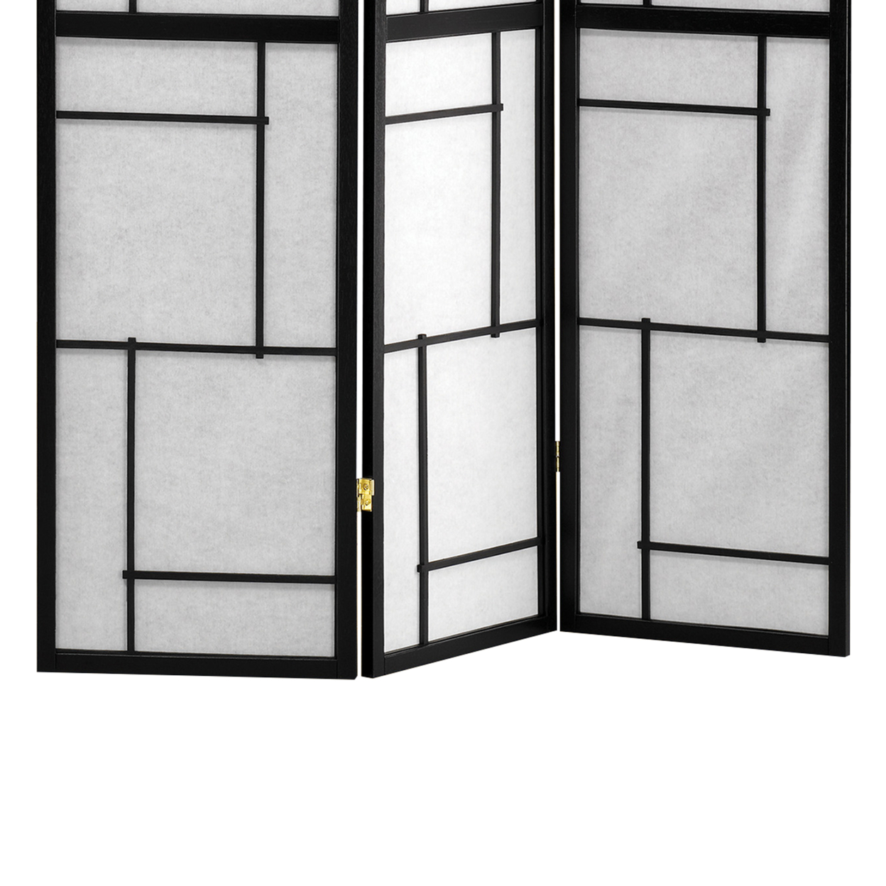 Monarch Specialties Damis 3-Panel Folding Floor Screen Black And White - image 4 of 5