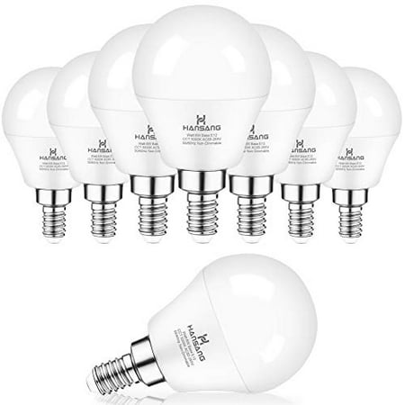 

E12 LED Bulb 5000K Daylight 8 Pack Ceiling Fan Light Bulbs Hansang A15 Candelabra LED Bulbs for Chandelier 6W 60W Incandescent Equivalent 600LM 120V Non-dimmable