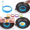 thumbnail image 3 of 5 piezas de moldes para tortillas de silicona, anillo para huevos para panqueques, molde para tortillas de silicona de grado alimenticio, resistente a la temperatura -40℃~230℃, adecuado para tortilla, 3 of 5
