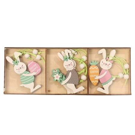 

9x Easter Hanging Plaque Pendant Ornament Crafts Tags Home Decor A