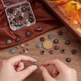 thumbnail image 3 of 1 Box 40 Sets 8 Style Coin Screw Rivets Decorative Buckle Sunflower Shape Castings Screw Back Button for Leather Screw Back Manual DIY Decoration, 3 of 6