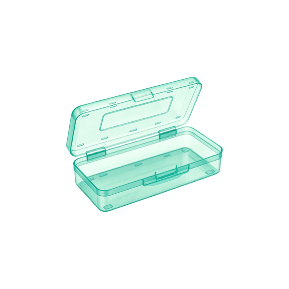 Tumdkd Large Capacity Plastic Pencil Box Clear Stackable Storage Organizer with Snap-Tight Lid for Office Home Art Pens Markers Supplies