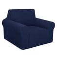 thumbnail image 5 of Utopia Alley Stretch Chair Sofa Slipcover, 1 Seater Couch Sofa Cover Furniture Protector Soft with Non Slip Foam and Elastic Bottom for Kids and Pets, Stretch Jacquard Sofa Slipcover (Chair, Navy), 5 of 10