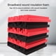 thumbnail image 4 of Inteprter 12 piezas de sala de Piano PU bloque absorbente de sonido estudio de oficina Panel de reducción de ruido insonorizado adorno montado Decoración del hogar Rojo, 4 of 6