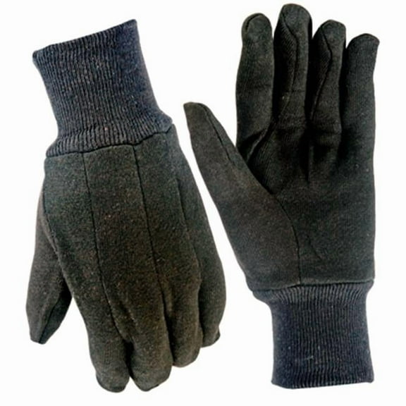 Big Time Products 242607 Mens True Grip Large Brown Cotton Jersey Glove, Pack of 6