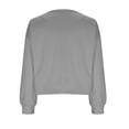 thumbnail image 5 of kpoplk Womens Oversized Reverse Seam Sweatshirt Casual Long Sleeve Crewneck Lightweight Pullover Tops Loose Sweatshirts(Grey,XXL), 5 of 6