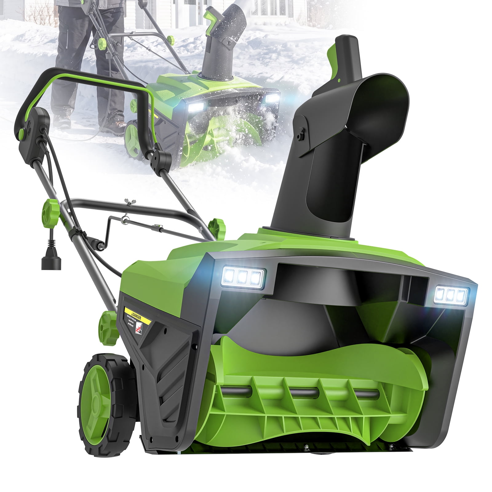 Greenworks 13 Amp 20 in. Corded Electric Snow Thrower, 2600502