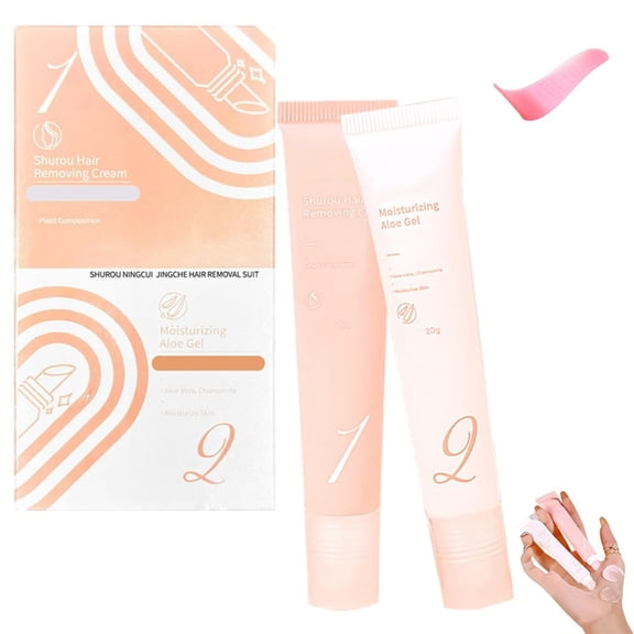 Proemptli Hair Removal Cream Kit for Women,Auures/Virallush Body Hair Removal Kit,Painless Statisticsing Facial Hairs Removals with Scraper,Soothing Skin Women & Men(1 PC)