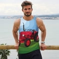 thumbnail image 6 of Salouo Tractor on farming land for Men's Tank Tops,Sleeveless Muscle Shirts for Men Quick Dry Workout Tank Top Gym Muscle Tee Fitness Bodybuilding Sleeveless T Shirt-3X-Large, 6 of 7