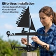 thumbnail image 1 of Colaxi Vane Weathervane Easy to Install Gift Decorative Iron Decoration Wind Direction Indicator for Courtyard Outdoor Sailboat, 1 of 8