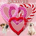 thumbnail image 2 of Yirtree 2 Pieces Valentine's Day Heart Shaped Dog Rope Pet Chew Toys Heart Chew Rope for Valentines Dog Puppy Pets Chewing Supplies, 2 of 8