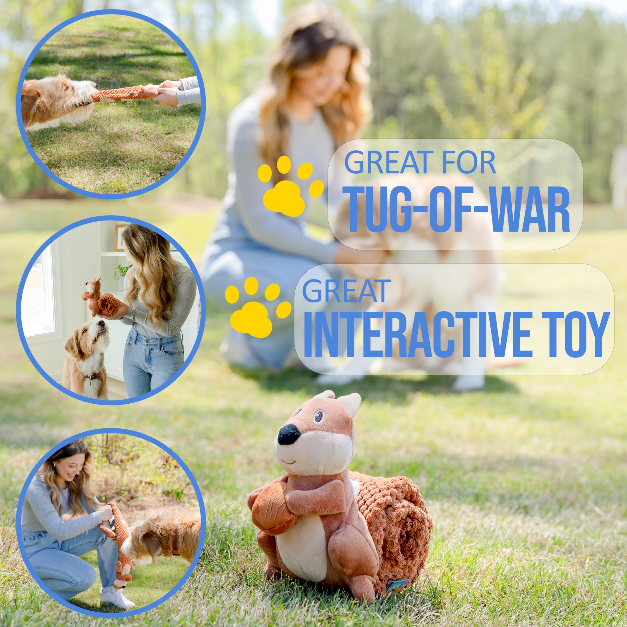 Pet Deluxe Crinkle Plush Dog Toy with Snack Pockets photo 2