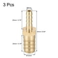 thumbnail image 2 of Unique Bargains 6mm to 4mm Hose ID Brass Reducer Barb Hose Fitting Straight Connector Coupler Tubing Adapter 3 pcs, 12mm x 6mm, 2 of 3
