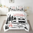 thumbnail image 2 of Erosebridal Truck Camper Bed in a Bag Queen size, Lodge Cabin Bed Set, Old Barn Door Decor, Reversible 7pcs, 2 of 5