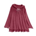 thumbnail image 3 of Sudadera con capucha gris con cremallera,Chaqueta con capucha y estampado de lunares para mujer, sudadera informal de manga larga, poliéster, suave y cómoda para uso diario, sopatenor, 3 of 7