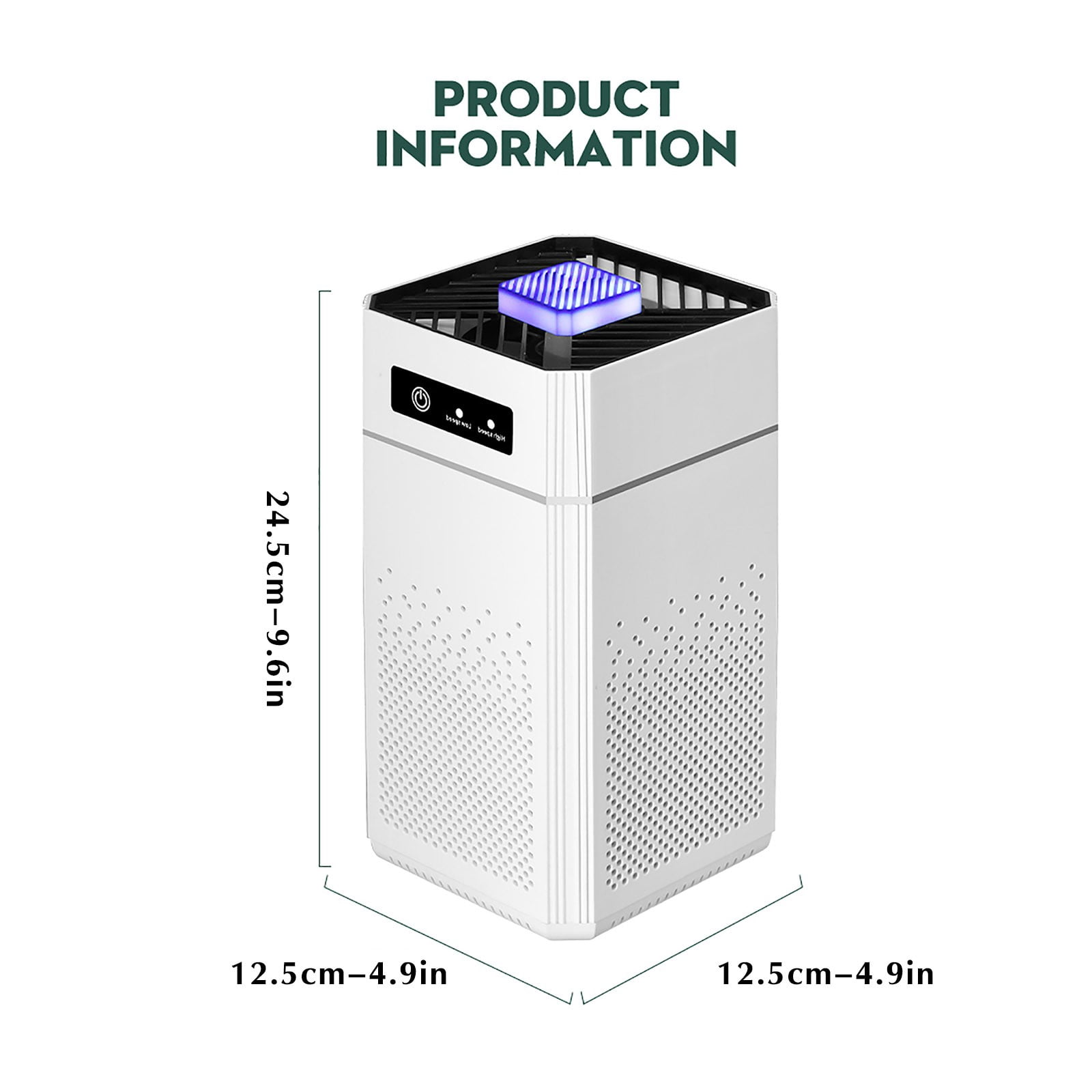 Portable Negative Ion Air Purifier With USB Power, Desktop Home Multifunctional Small Room Air Cleaner With H11 Nanocomposite Filter For Smoke Odor Dust Allergens Quiet Operation For Office Bedroom