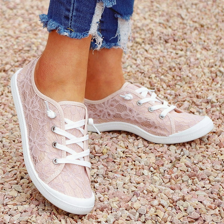 Slip On Sneakers For Women's Lace Shoes