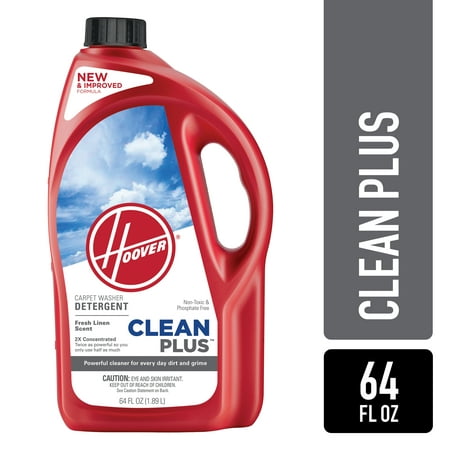 Hoover Cleanplus 2X Concentrated Carpet Cleaner and Deodorizer Solution 64 oz, (The Best Carpet Deodorizer)