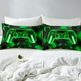 thumbnail image 4 of Erosebridal Gamer Gamepad Bed Sheets Set King Size, Geometry Stripe Bedding King Size, Game Lover Sheet Set King, Microfiber Room Decorative, 4-Piece, 4 of 7