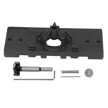 

Flash Sale Hinge Hole Saw Jig ABS Concealed Hinge Drilling Guide Locator Positioner Tool for Bench DrillBlack