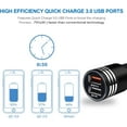 thumbnail image 3 of SUMMIT USB C Fast Car Charger for Samsung Galaxy S25 S24 S23 S22 S21 Z Flip 7 6 5 4/Z Fold 7 6 5 4 A56 A36 A26 A16 A25 A35 A15 A54 ,Quick Charge 3.0 Rapid Car Adapter+6ft Type C Fast Charging Cable, 3 of 7