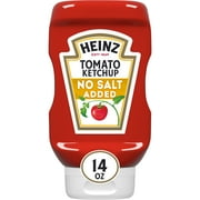 Heinz Tomato Ketchup with No Salt Added, 14 oz Bottle
