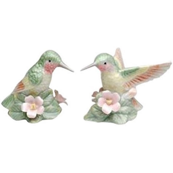 Green Hummings with Multi-Colored Salt and Shakers, 3 1/8'' X 2 1/4'' X 21/2''h