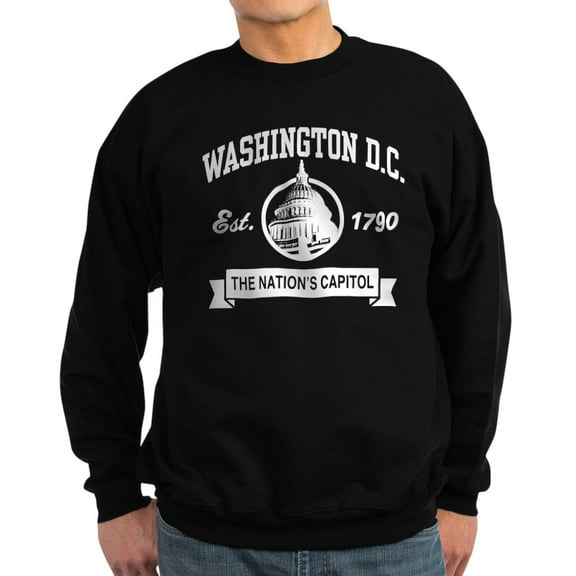 CafePress - Washington DC Sweatshirt (Dark) - Classic Crew Neck Sweatshirt