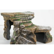 Penn-Plax Reptology ShaleScape Step Ledge & Cave Hideout for Reptiles – Aquarium or Terrarium Decor