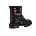 thumbnail image 3 of Dream Apparel Women's Motorcycle Riding Boots Knee High Boots Biker Boots Lace Up, 3 of 5