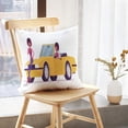 thumbnail image 5 of LALILO Throw Pillow Covers Young Black Woman Bright Yellow African Cushion Cover 18" x 18", 2 Pack, 5 of 6