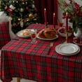 thumbnail image 5 of Lapalife Plaid Christmas Tablecloth Scottish Check Table Cover Furniture Protector for Christmas Decoration, 1 Pc, 5 of 6