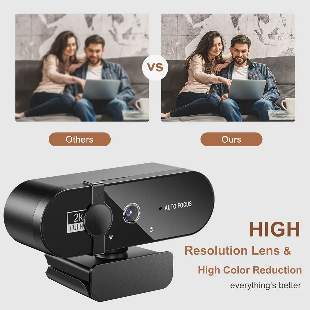 4K Webcam 1080P Mini Camera 2K Full HD Webcam with Microphone 30fps USB Web Cam for Auto  PC Laptop Video Shooting Camera