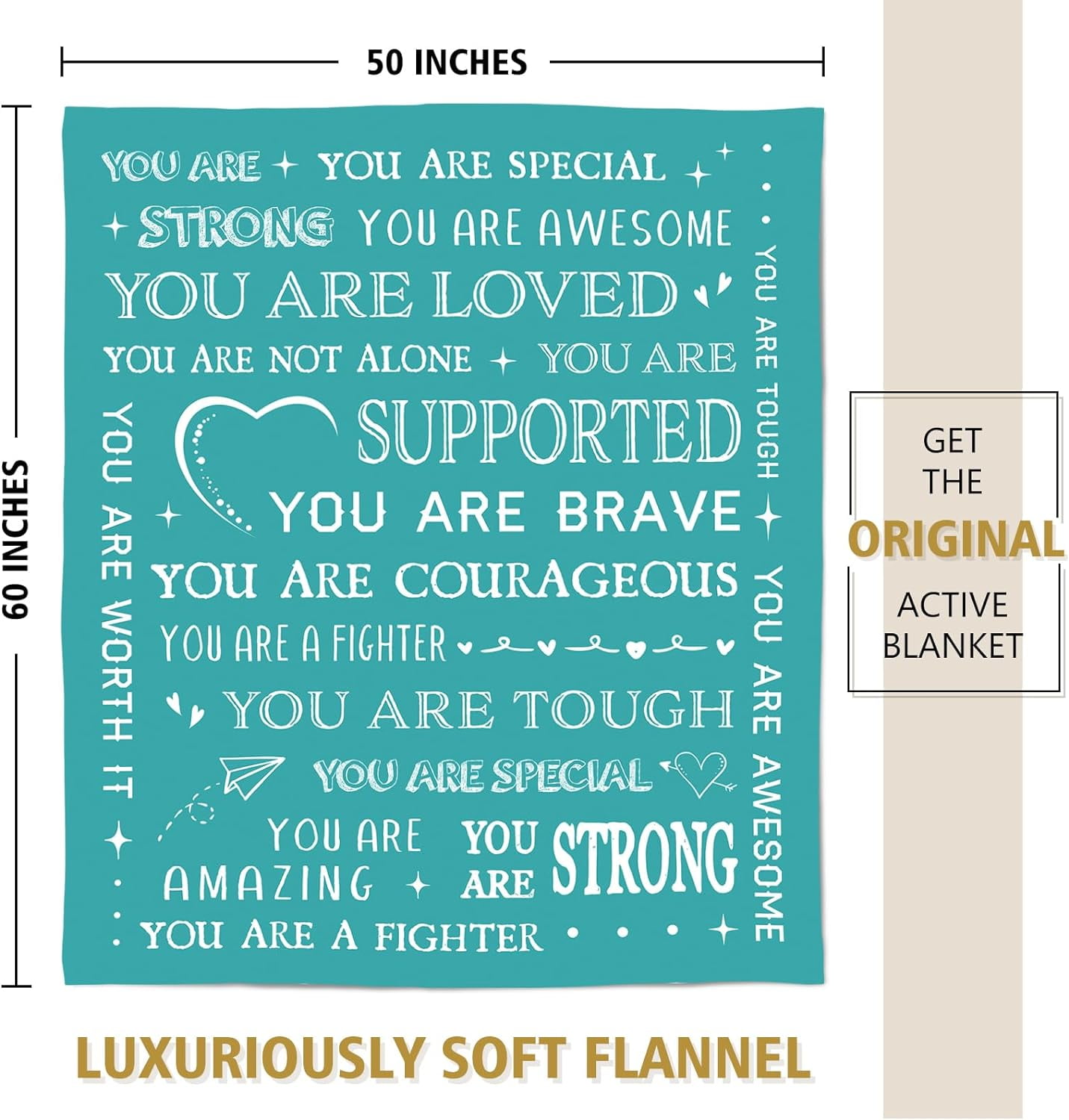 Gifts for Women or Men - Get Well Soon Blanket, Feel Better After Surgery Gifts for Sick Women, Thinking of You Gifts, Inspirational Gifts Blanket for Friend Sister, Sympathy Gifts for Her