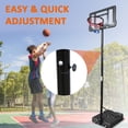 thumbnail image 5 of Basketball Hoop Outdoor 10ft Adjustable, Portable Basketball Hoop Goal System in Backyard/Driveway/Indoor, 32 Inch Shatterproof Backboard and Larger Base, 5 of 8