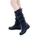 thumbnail image 4 of Botas de terciopelo a la moda para mujer, zapatos informales cálidos de tacón medio, botas de tubo medio Wmkox8yii  sdhk219, 4 of 9