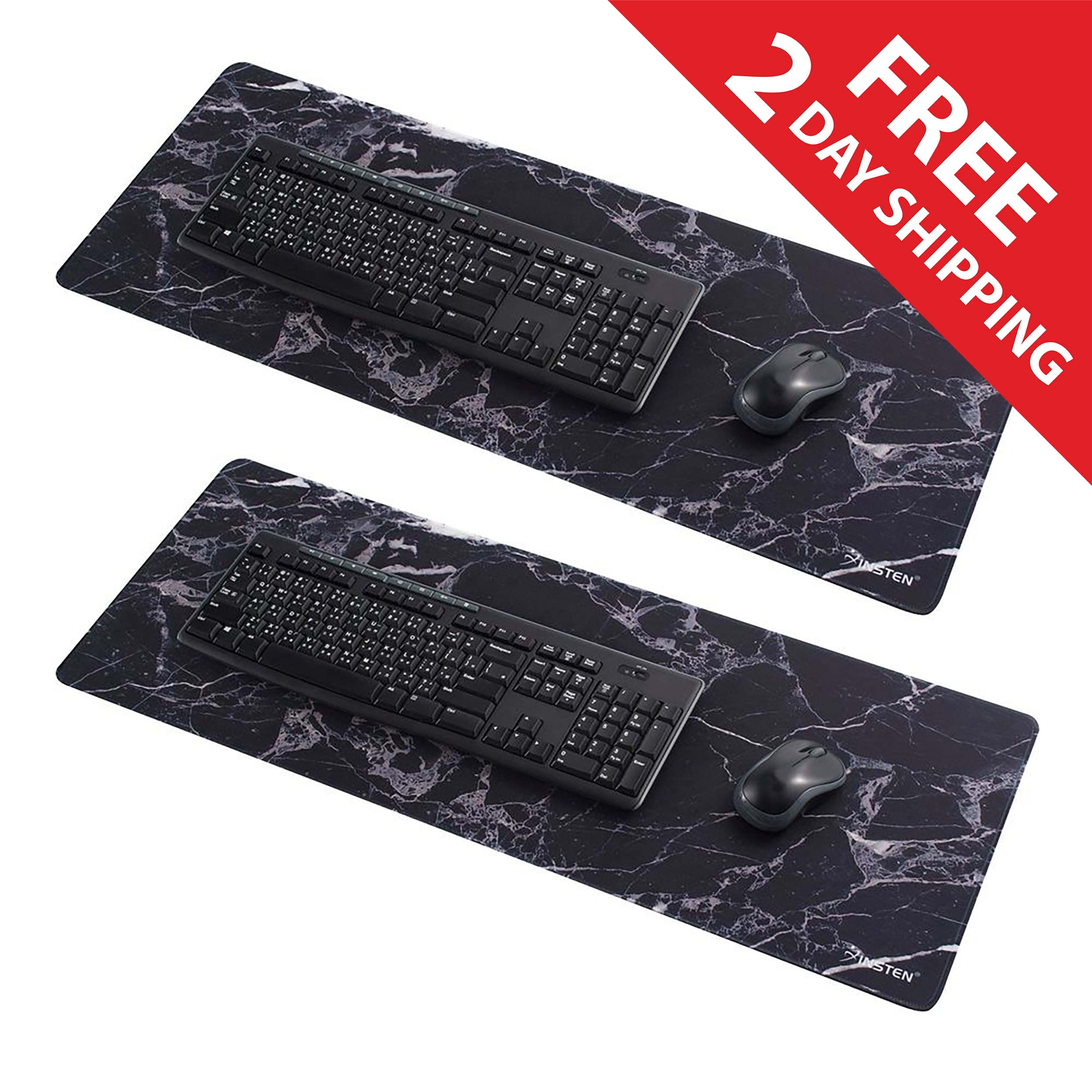 Insten 2Pack Mouse Pad for Gaming Long Mat Extended Large Marble