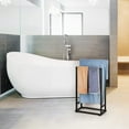 thumbnail image 5 of 2 Tier Towel Rack for Bathroom Free Standing Towel Holder Stand Blanket Rack, 5 of 7