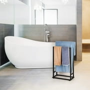 2 Tier Towel Rack for Bathroom Free Standing Towel Holder Stand Blanket Rack